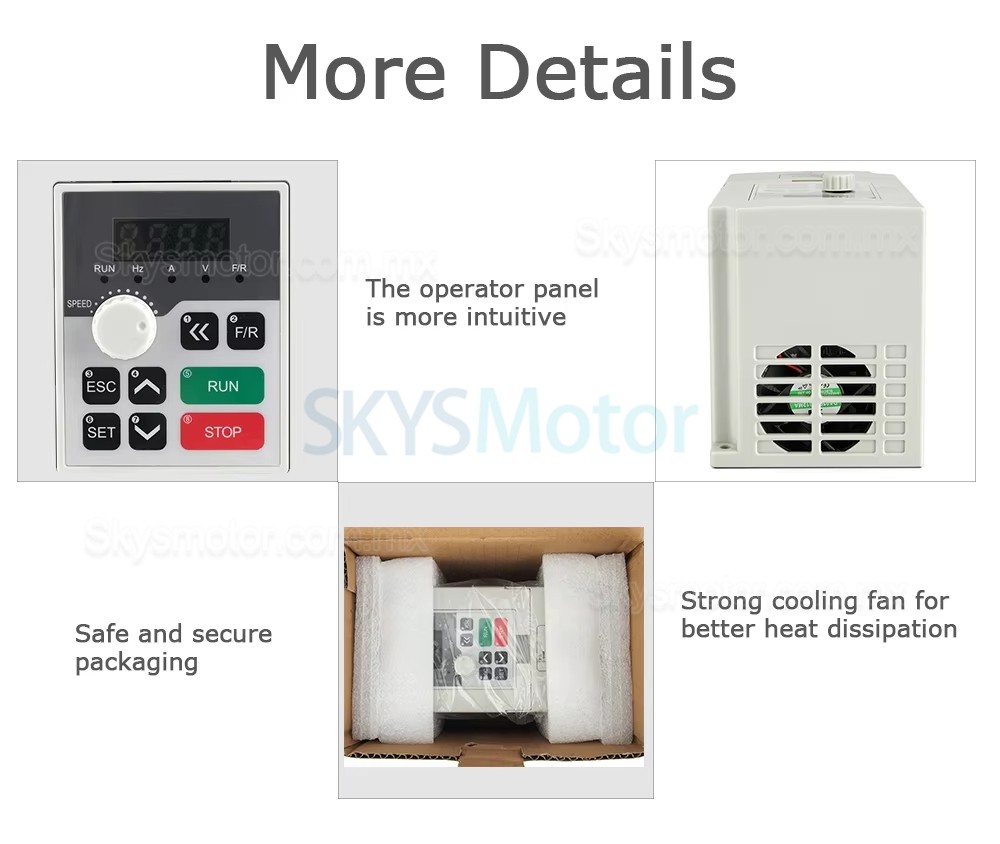 Variador de frecuencia de 5,5kW H100-5.5S2/T4, 220V/380V, para motor de husillo CNC y m&aacute;quina de grabado
